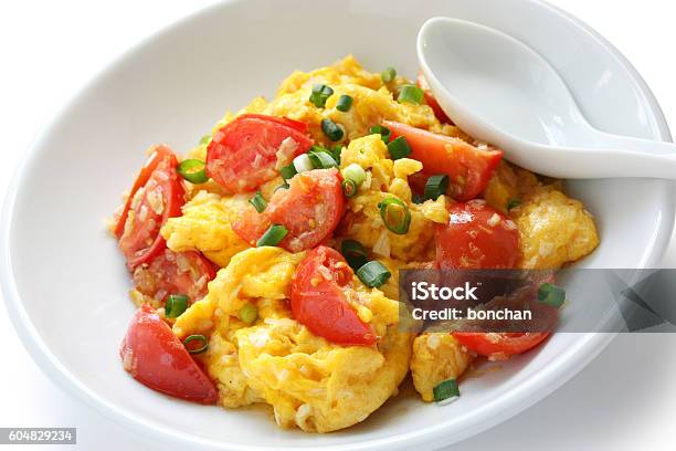 Scrambled Eggs With Tomatoes Chinese Food Stock Photo - Download Image Now - China - East Asia, Chinese Culture, Chinese Food