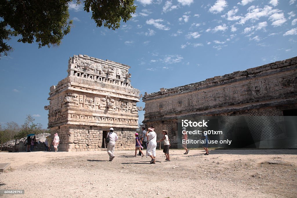 Tourists Are Visiting La Iglesia Temple At Chichen Itza Mexico Stock Photo  - Download Image Now - iStock