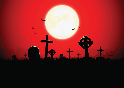 Spooky graveyard