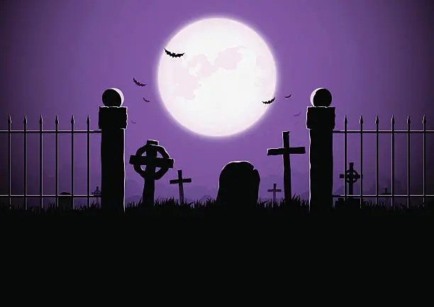 Vector illustration of Graveyard