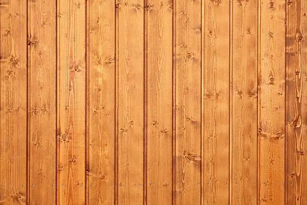 Wall made of wooden planks