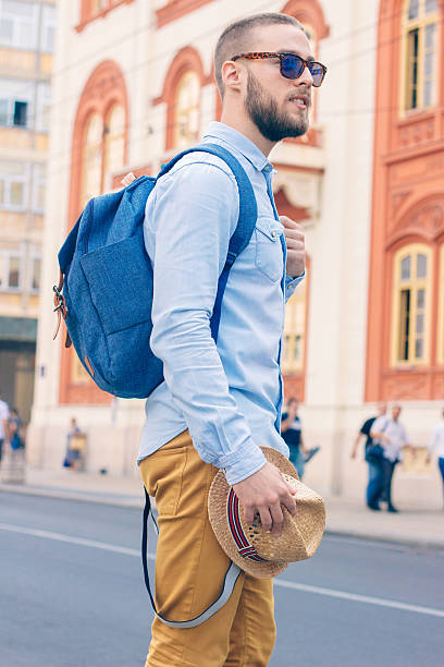 istock modern young bearded man on the streat 604892546