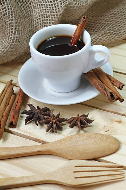 istock Glass of hot cinamon espresso 604895658