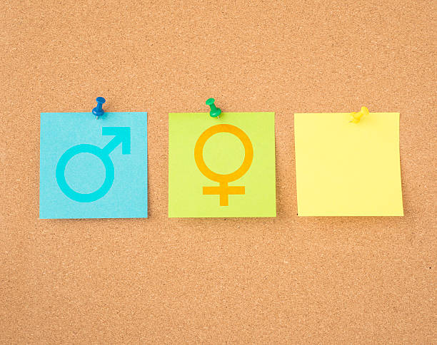 istock Male and female symbol on message board 605741774
