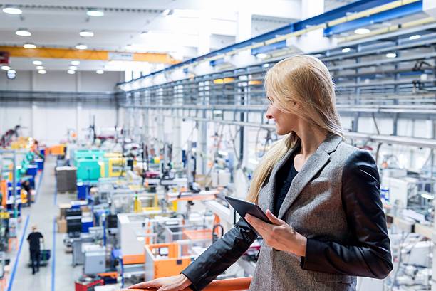istock Expertise of modern factory 605743314