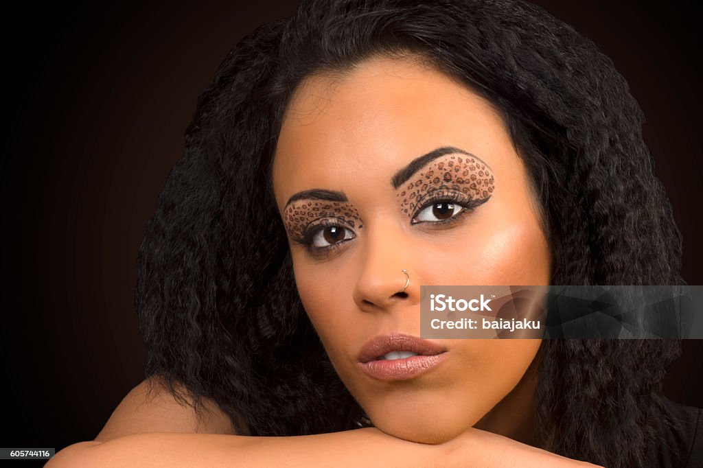 Animal Print Makeup Stock Photo - Download Image Now - Adult, African  Ethnicity, Animal Pattern - iStock