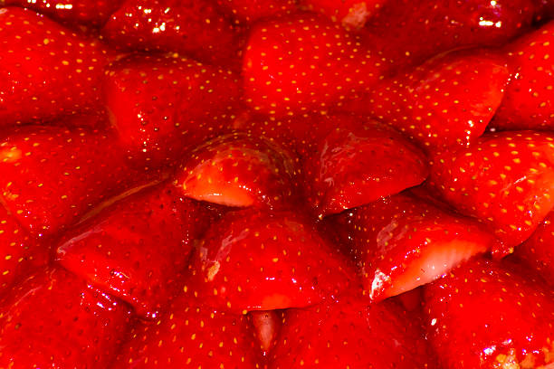 istock Strawberry cake with almonds and cream 605749224
