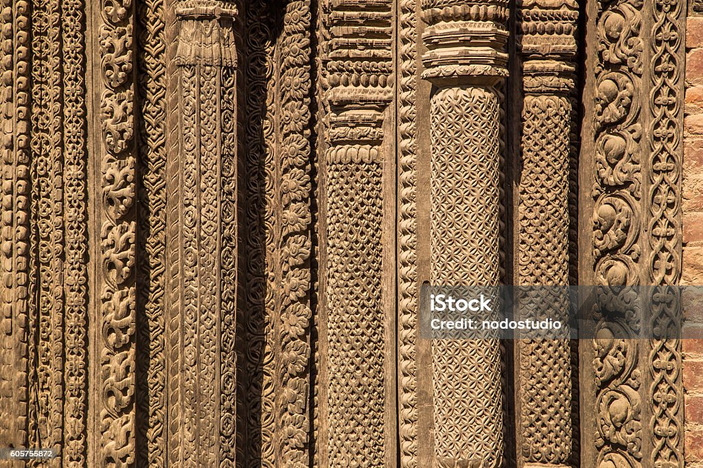 Newari Wooden Columns Stock Photo - Download Image Now - Architectural  Column, Architecture, Asia - iStock