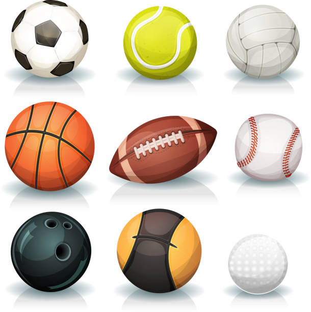 Conjunto de pelotas de deportes - ilustración de arte vectorial