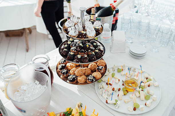 istock Delicious canapes as event dish 605757450