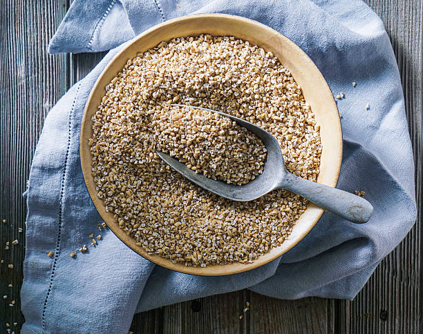 istock Raw Organic Steel Cut Oats in a Bowl. 605757968