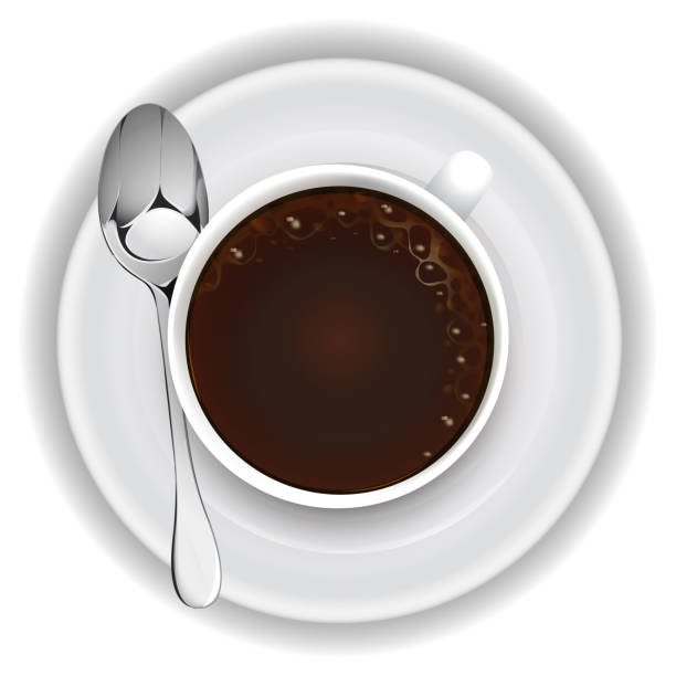 ilustraciones, imágenes clip art, dibujos animados e iconos de stock de taza de café negro  - coffee aromatherapy black black coffee