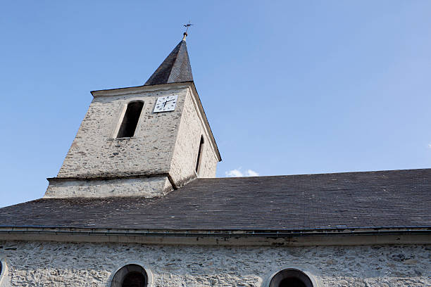 istock Saint Jacques church in Saint Lary in a sunny day 605761226