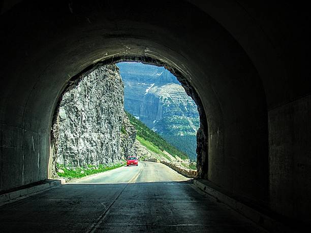istock Scenic View of the Mountains from a Tunnel 605761510