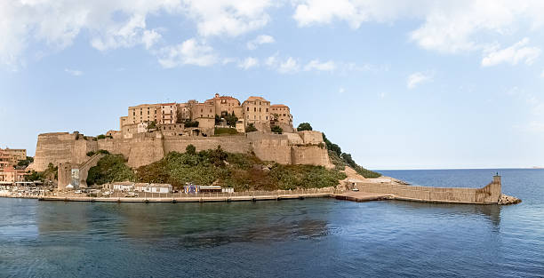 istock Town of Calvi from the ferry 605763166