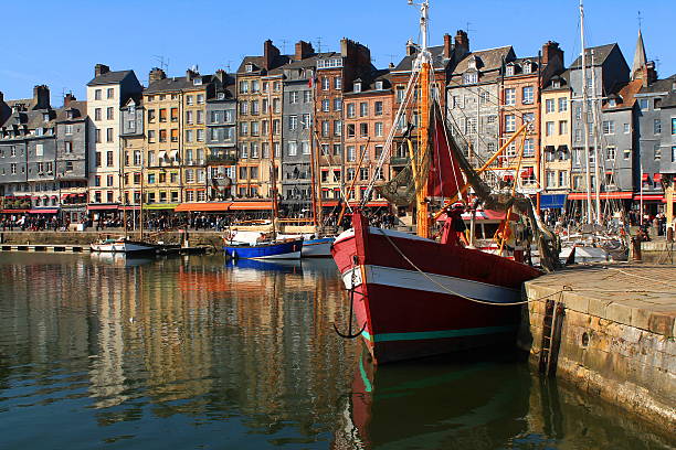 istock Old Honfleur Basin, France 605767328