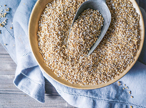 istock Raw Organic Steel Cut Oats in a Bowl. 605770220