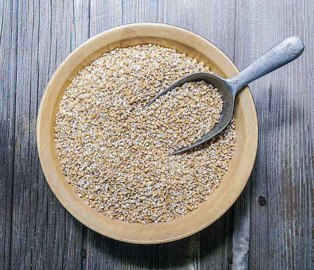 istock Raw Organic Steel Cut Oats in a Bowl. 605771108