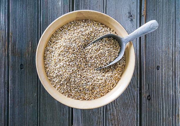 istock Raw Organic Steel Cut Oats in a Bowl. 605771218