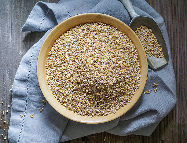 istock Raw Organic Steel Cut Oats in a Bowl. 605771572
