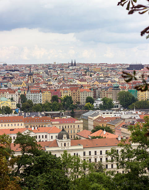 istock Prague old town from Petrin park perspective 605771936
