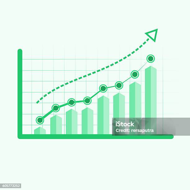 Incrrease Bar Graph Increasing Bar Chart Stock Illustration - Download Image Now ...