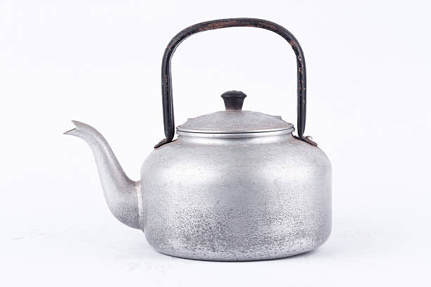 istock old vintage retro Kettle on white background drink isolated, 605773608