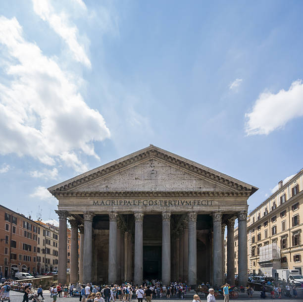 판테온 로마에서  - ancient rome pantheon rome church dome 뉴스 사진 이미지