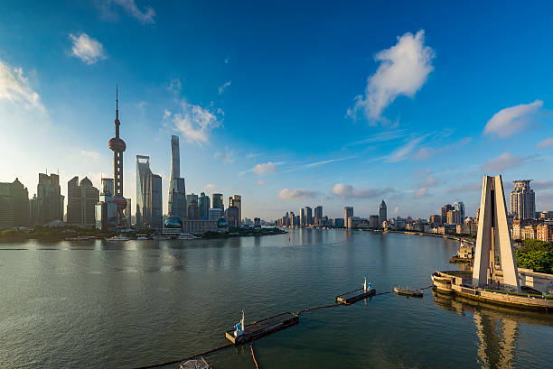 istock Beautiful Shanghai Pudong skyline 605776154