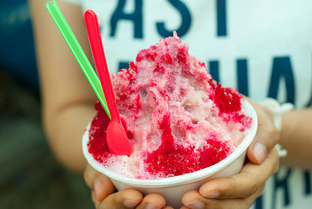 istock Shaved Ice dessert with milk 605776378