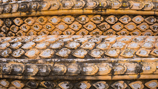 istock Thai painting or line thai texture background 605776898