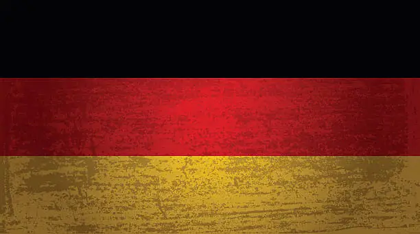 Vector illustration of Grunge flag of Germany