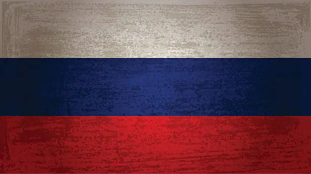 Vector illustration of The flag of Russia