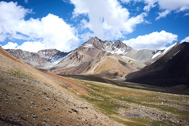 istock Colored mountains in Kichik-Alai valley 605780842