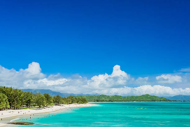 Kailua bay in Oahu Island