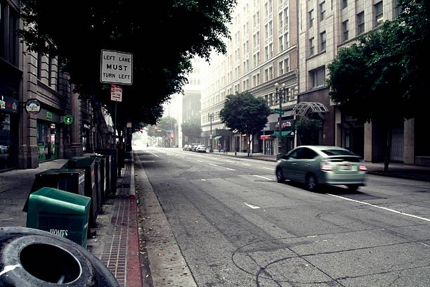istock Los Angeles Downtown at Cloudy Morning 605783898