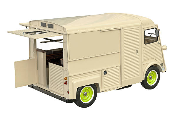 istock Food truck mobile eatery 605785156