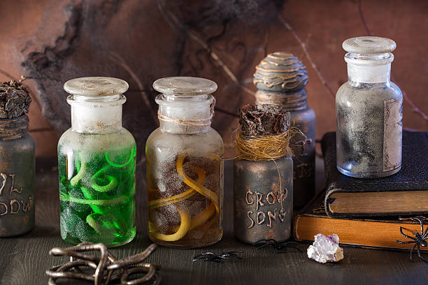 istock witch apothecary jars magic potions halloween decoration 605786330