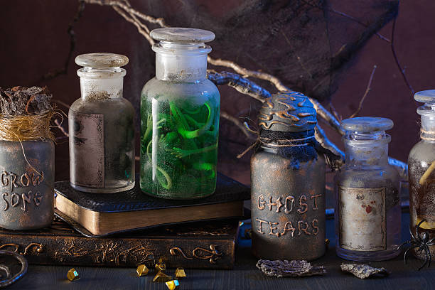 istock witch apothecary jars magic potions halloween decoration 605786654
