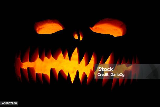 Foto de Scary Halloween Abóboras e mais fotos de stock de Assustador - Assustador, Horror, Moranga - Cucúrbita