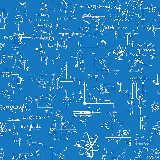 ilustraciones, imágenes clip art, dibujos animados e iconos de stock de fórmula sin fisuras - mathematics mathematical symbol blackboard formula