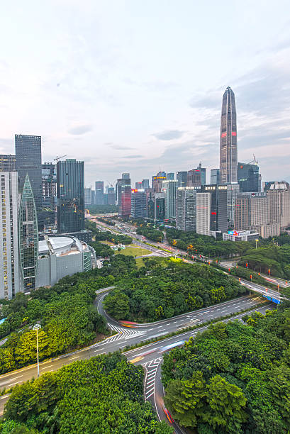 istock china Building business center in Shenzhen 605976368