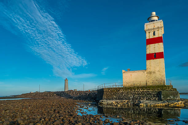 istock Lighthouse at seashore of Iceland, summer time 605982292