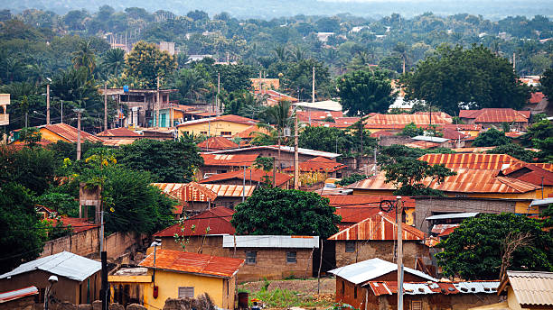 istock African town. Dassa-Zoume, Benin. 605985478