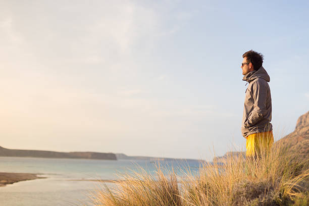 istock Free active man enjoying beauty of nature. 605986028