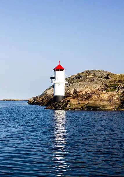 A lighthouse in sweden, near the city of Lysekil