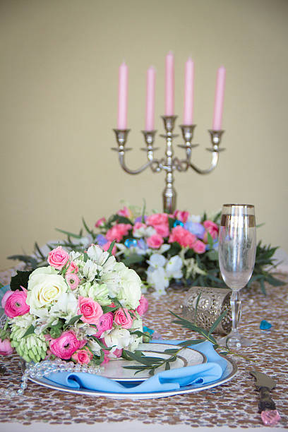 istock beautiful flowers on the wedding table 605991098