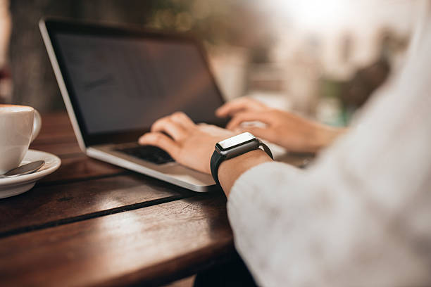 istock Woman hands working on laptop 605994078
