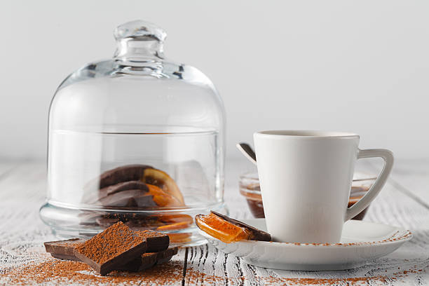 istock Cup of coffee and chocolate 605997712