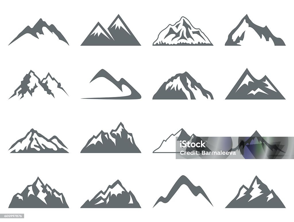 Formes de montagne pour logos - clipart vectoriel de Montagne libre de droits